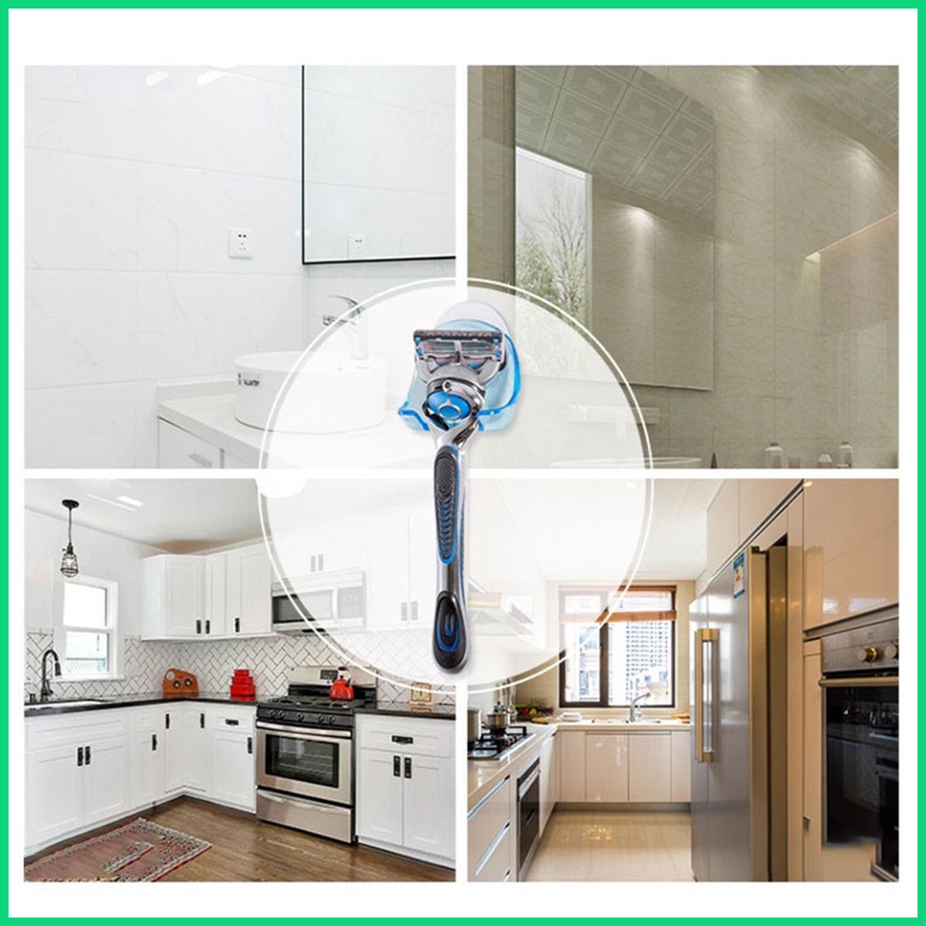 Giá Đỡ Dao Cạo Râu Gắn Tường Có Giác Hút Chịu Được Sức Nặng Tháo Rời Và Tái Sử Dụng Được Cho