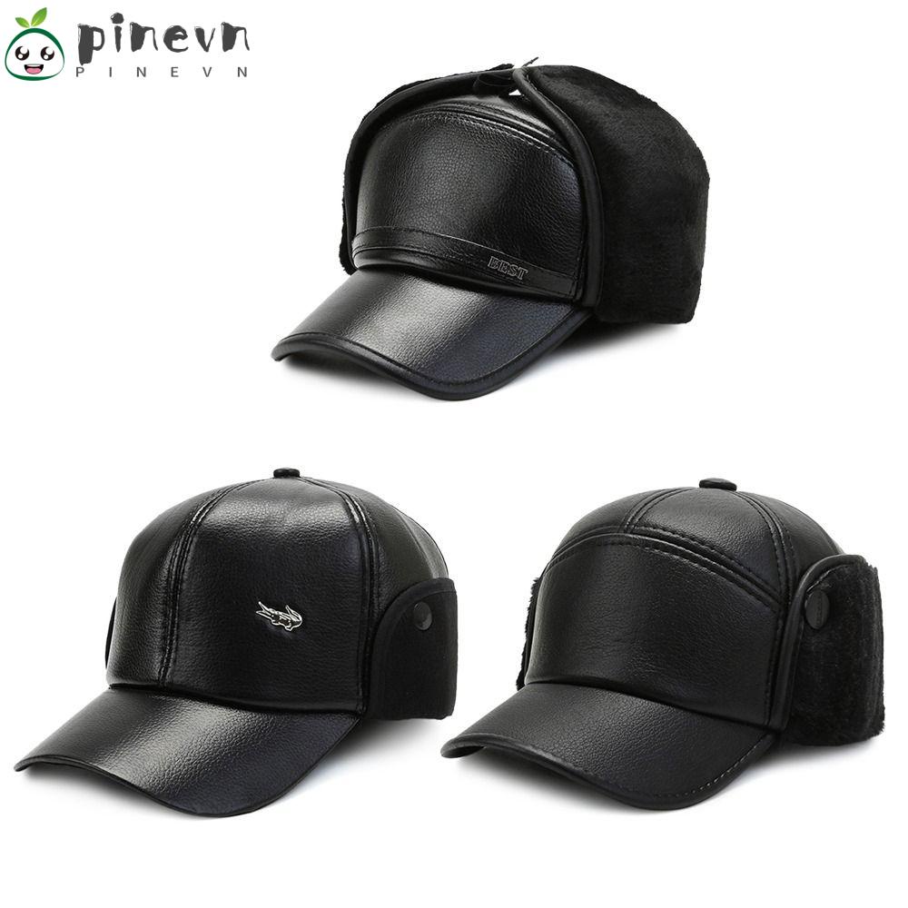 Mũ Da Phối Lông Ấm Áp Theo Phong Cách Mùa Đông Dành Cho Nam