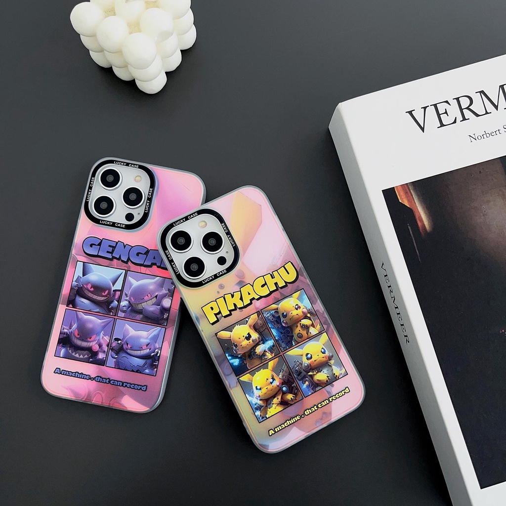 Ốp Điện Thoại Tpu Dẻo Màu Laser Họa Tiết Hoạt Hình Dễ Thương Chống Sốc Cho iPhone 14 13 12 11 PRO MAX