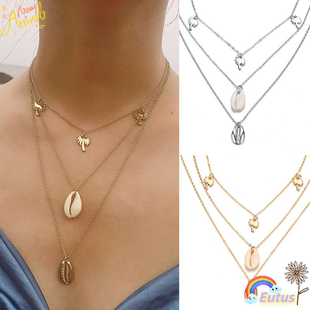 Vòng cổ Nhiều Lớp Vỏ Sò Thời Trang Mùa Hè|Trang Sức Đi Biển