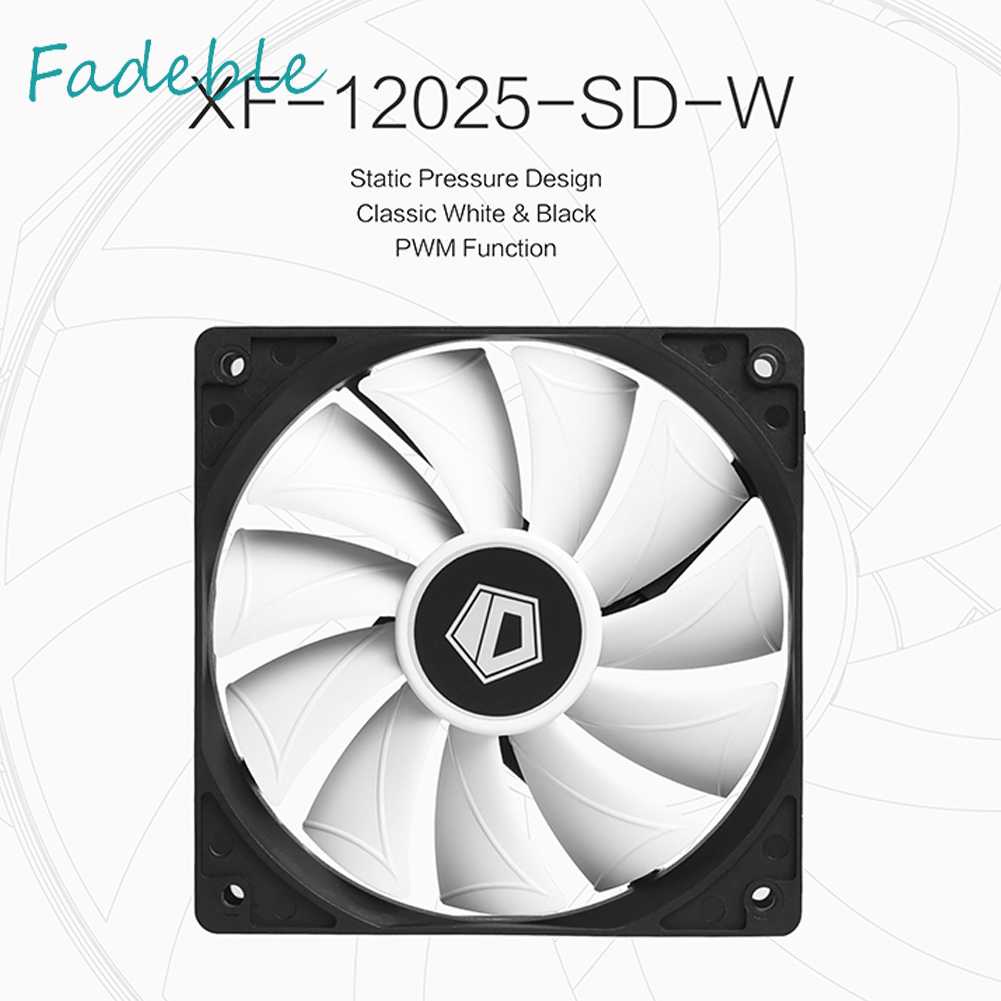 Quạt Tản Nhiệt Khung Đen Trắng XF-12025-SD-W PWM PC