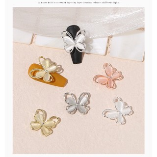 Charm sắt bướm bọc kim loại, charm kim loại bướm đá bọc kim loại giá rẻ