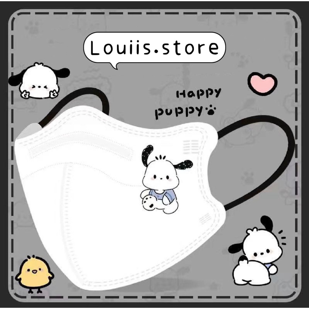 Khẩu trang 3D in hình gấu dâu dễ thương người lớn Louiis.store