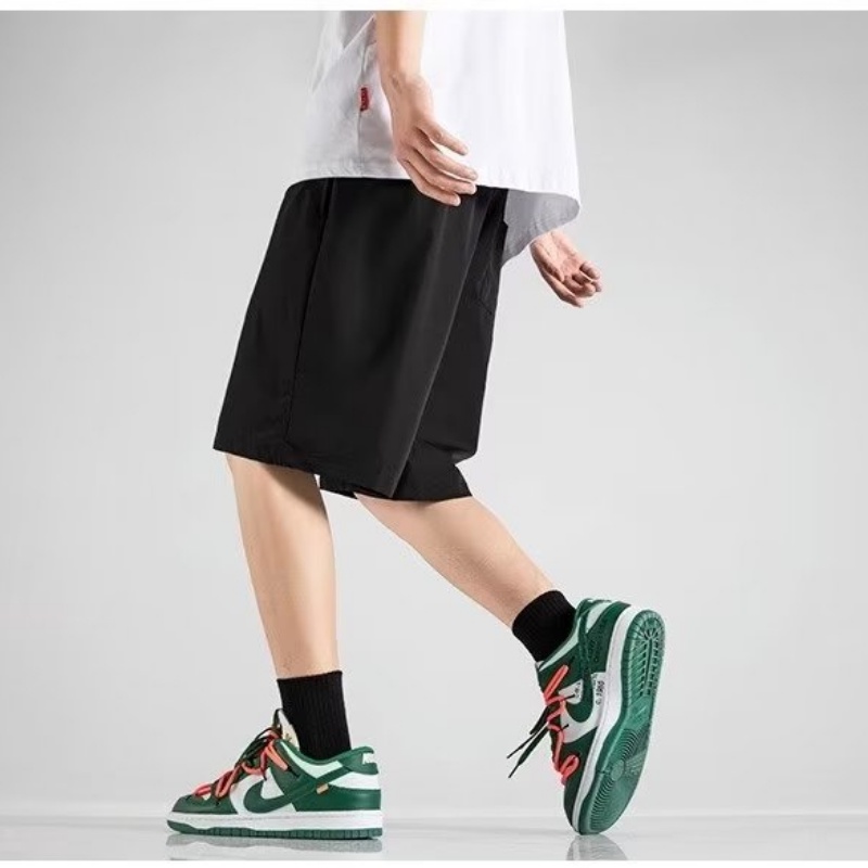 Quần Short Thể Thao 5 Tấc Bằng Lụa Lạnh Dáng Rộng Phong Cách Mới Nhật Bản Thời Trang Mùa Hè Cho Nam