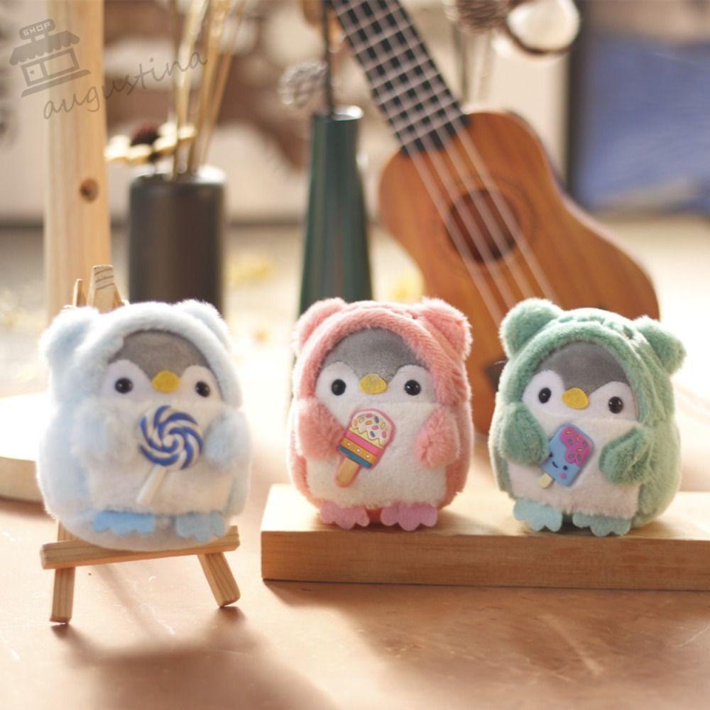 Móc Khóa Hình Chim Cánh Cụt Nhồi Bông Xinh Xắn Giá Đỡ