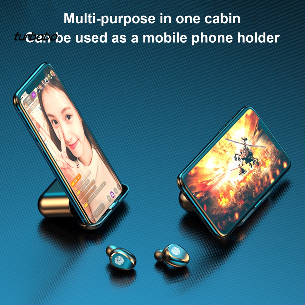 Cặp Tai Nghe Nhét Tai Không Dây Chống Ồn turbobo F9 Phong Cách Thể Thao Thông Dụng Điện Thoại