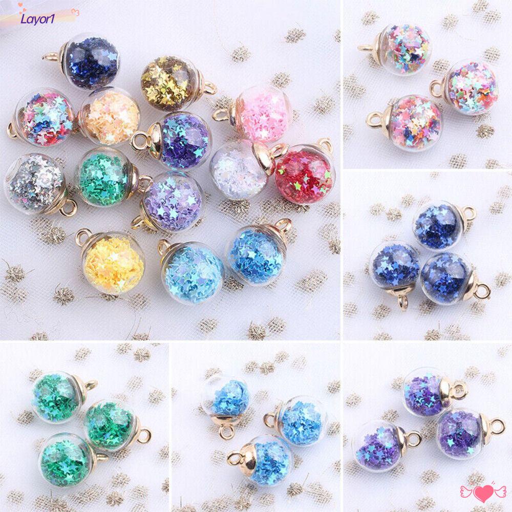 1 30 Mặt Dây Chuyền Hình Ngôi Sao Năm Cánh Bằng Kính Tròn Thủ Công|Quả Cầu Thủy Tinh Hình Cầu Dùng Trang Trí