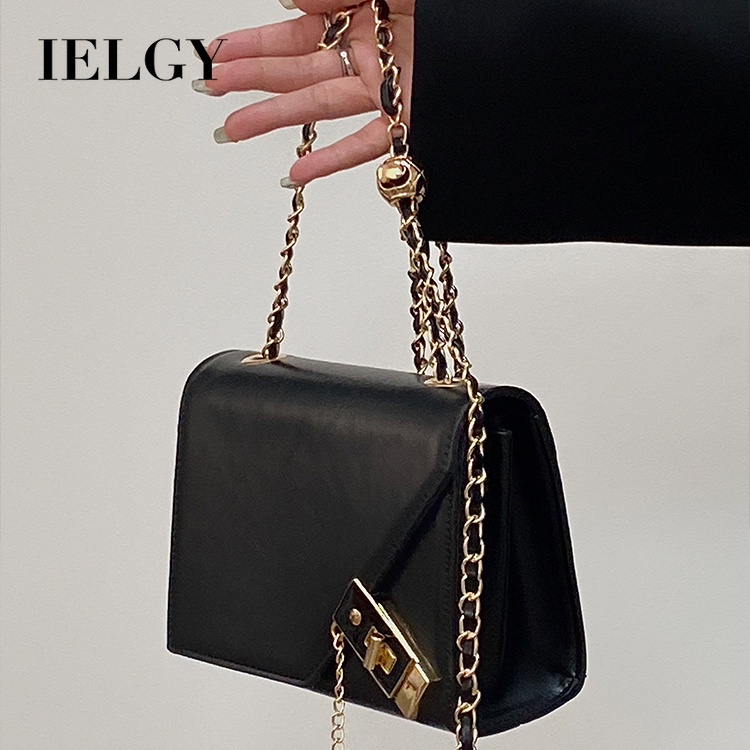 Túi Đeo Vai / Đeo Chéo Bằng Da Sáp Hình Vuông Cỡ Nhỏ Cài Khóa Thời Trang