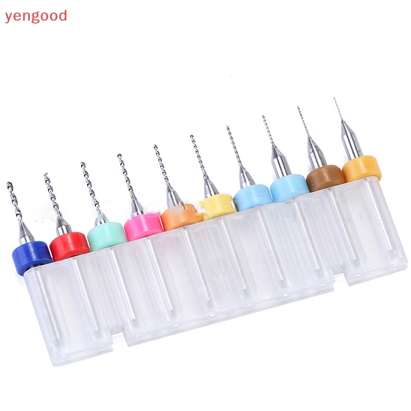 Set 10 Mũi Khoan Micro PCB 0.3-1.2mm Bằng Hợp Kim Cứng