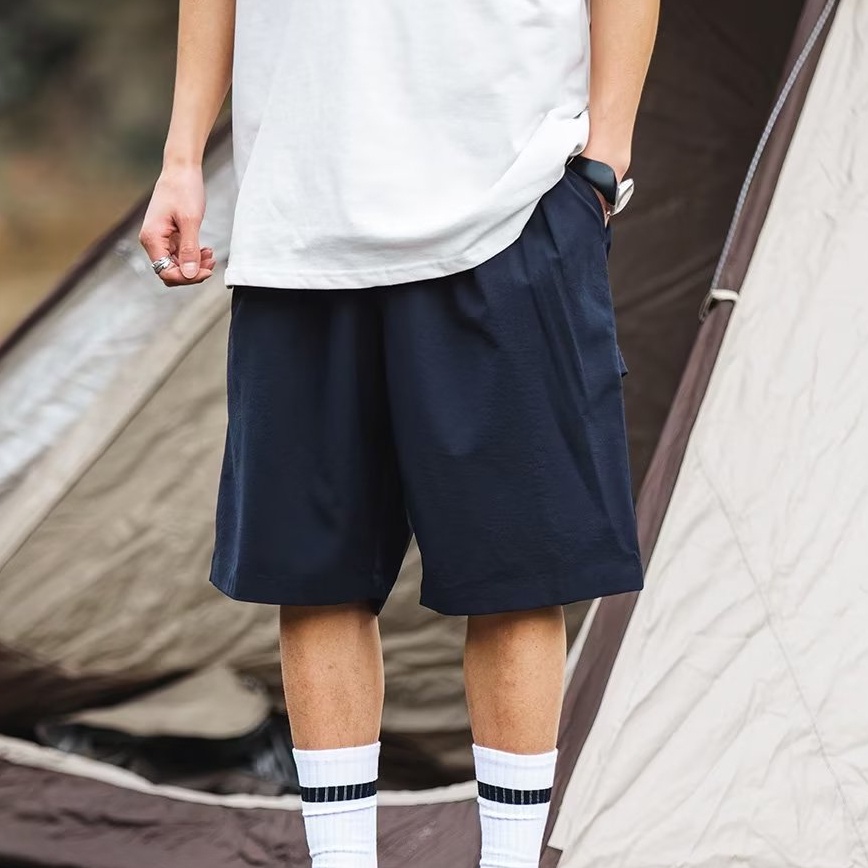 Quần Short Dây Rút Ống Rộng Họa Tiết Ca Rô Thời Trang Mùa Hè Dành Cho Nam