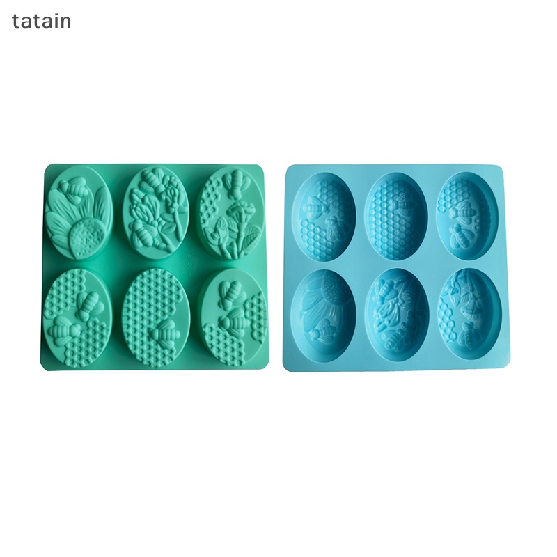 Khuôn Làm Xà Phòng Handmade 6 Ngăn Hình Ong Bằng Silicone