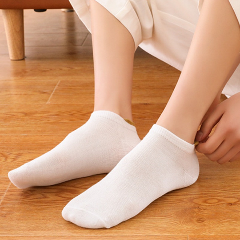 Vớ Cổ Thấp Thoáng Khí Chống Trượt Màu Sắc Thời Trang Cho Nữ