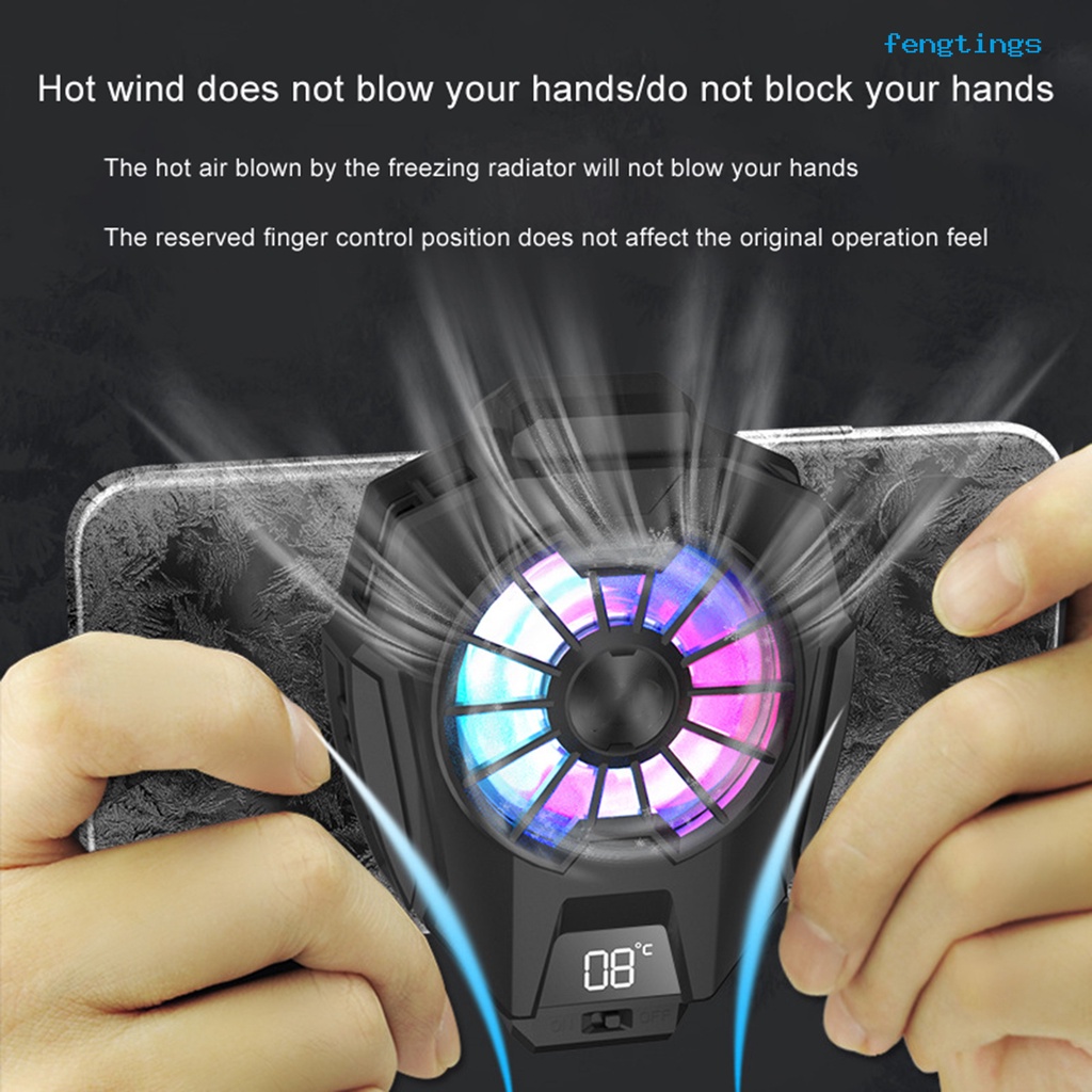 Quạt Tản Nhiệt DL05 9 Cánh Có Màn Hình Kỹ Thuật Số Cho Điện Thoại Thông Minh
