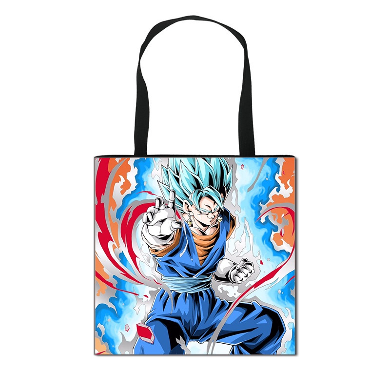 Túi Tote Di Động Mùa Hè Di Động Họa Tiết Hoạt Hình Dragon Ball Sức Chứa Lớn Cho Nam Và Nữ