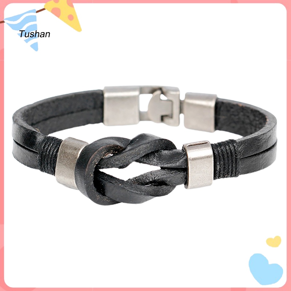 Vòng Đeo Tay Giả Da Bện Dây Kim Loại Chống Rỉ Thân Thiện Với Da Phong Cách Vintage Cho Nam