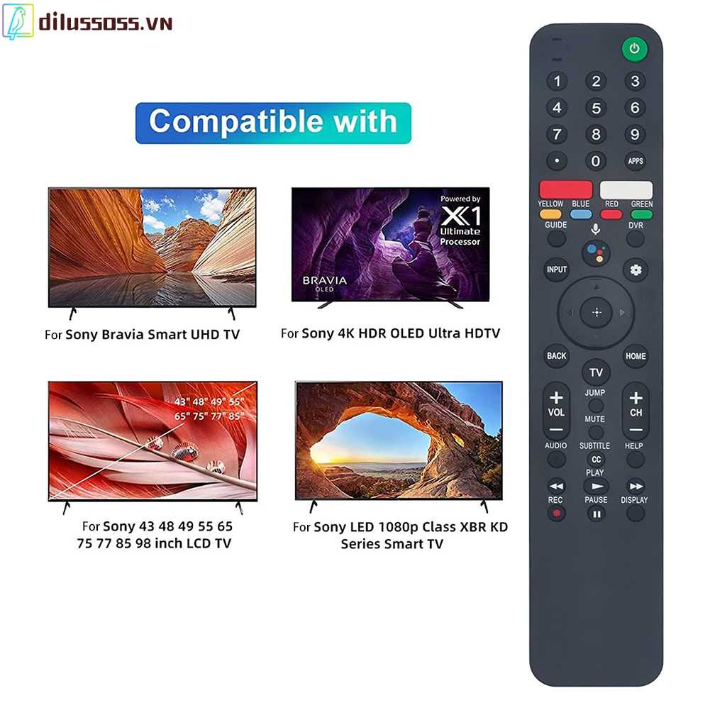 Điều Khiển Từ Xa Thay Thế RMF-TX500U Cho TV Sony 4K Ultra HD