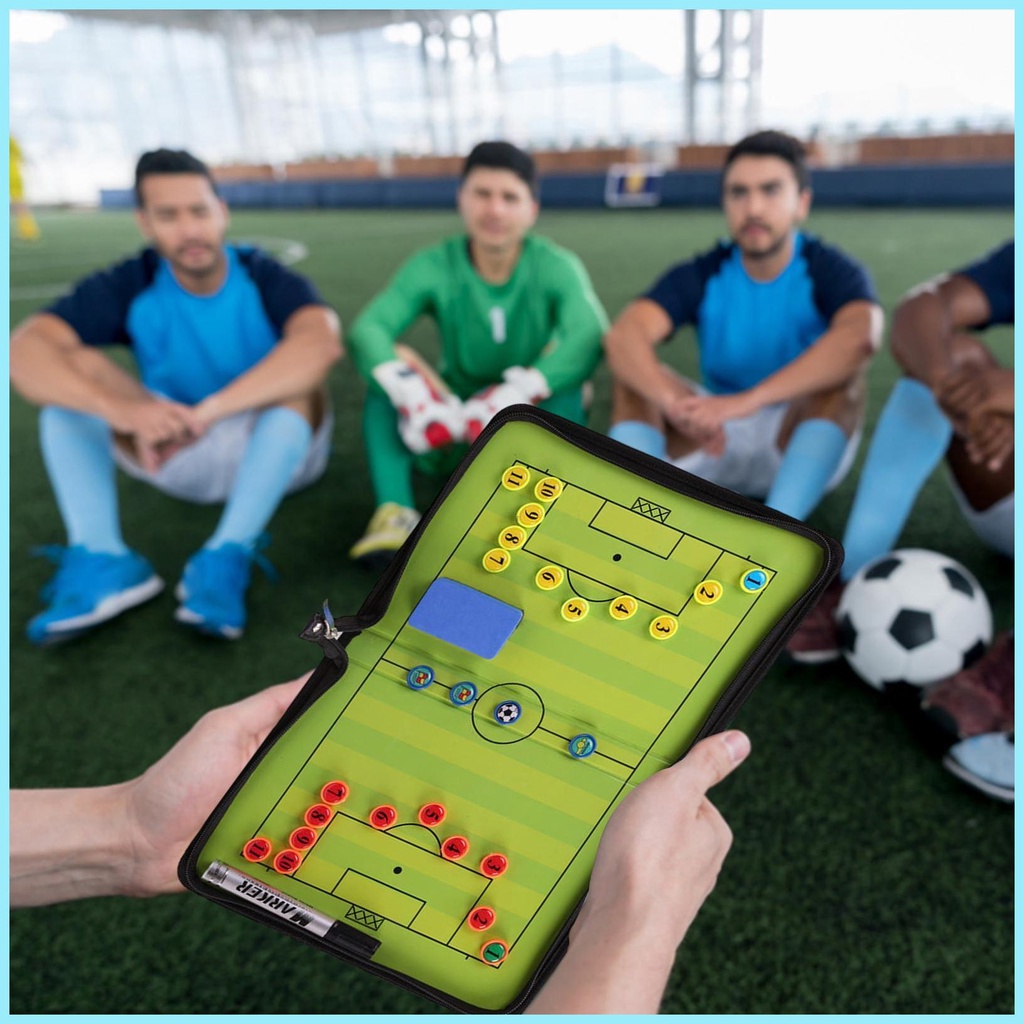 Bảng Huấn Luyện Viên Bóng Đá Từ Tính Hai Mặt Chống Thấm Nước Có Thể Gập Lại