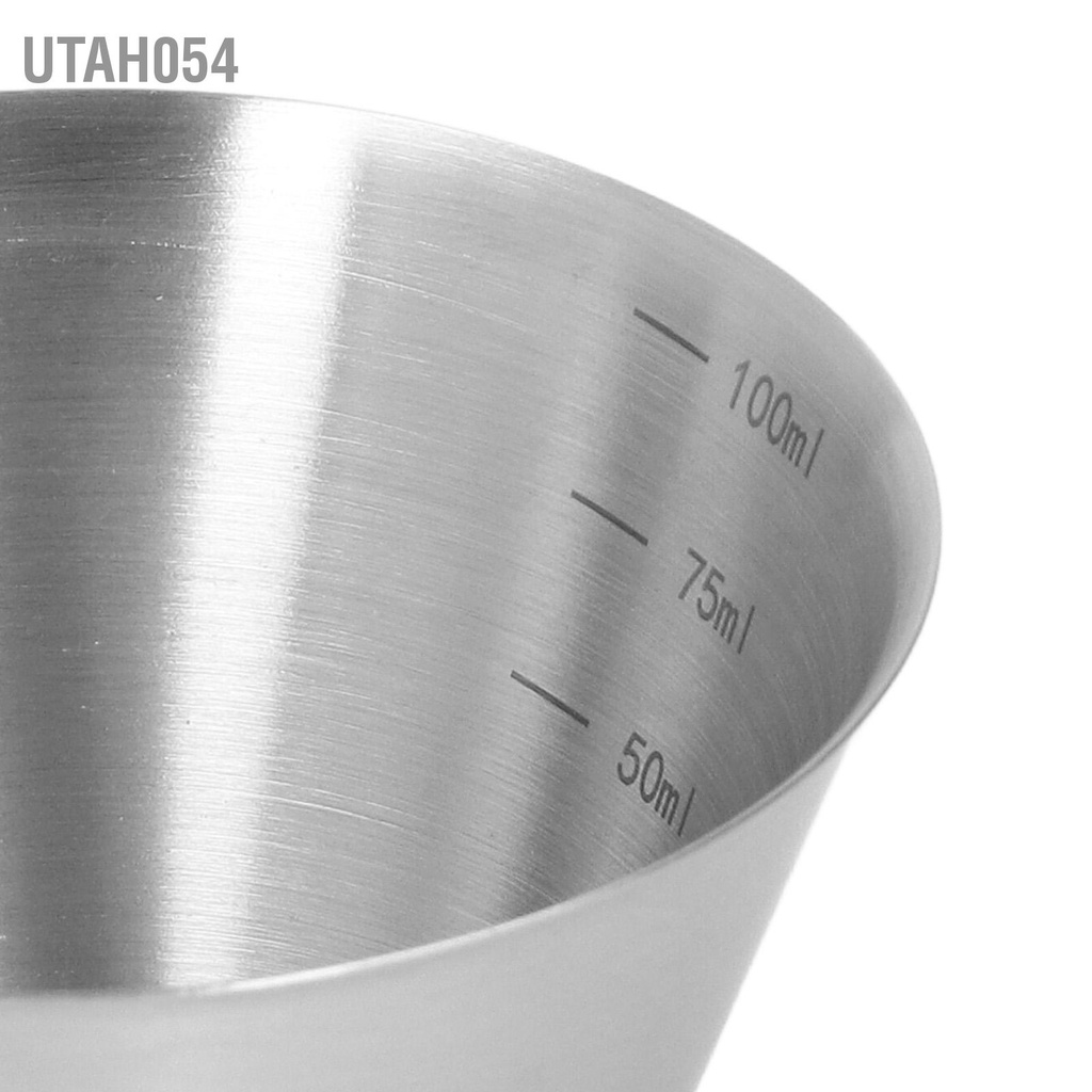 Utah054 Cốc Đo Cà Phê Bằng Thép Không Gỉ 100 ML Công Cụ Tỷ Lệ Cho Đồ Uống Trà Sữa