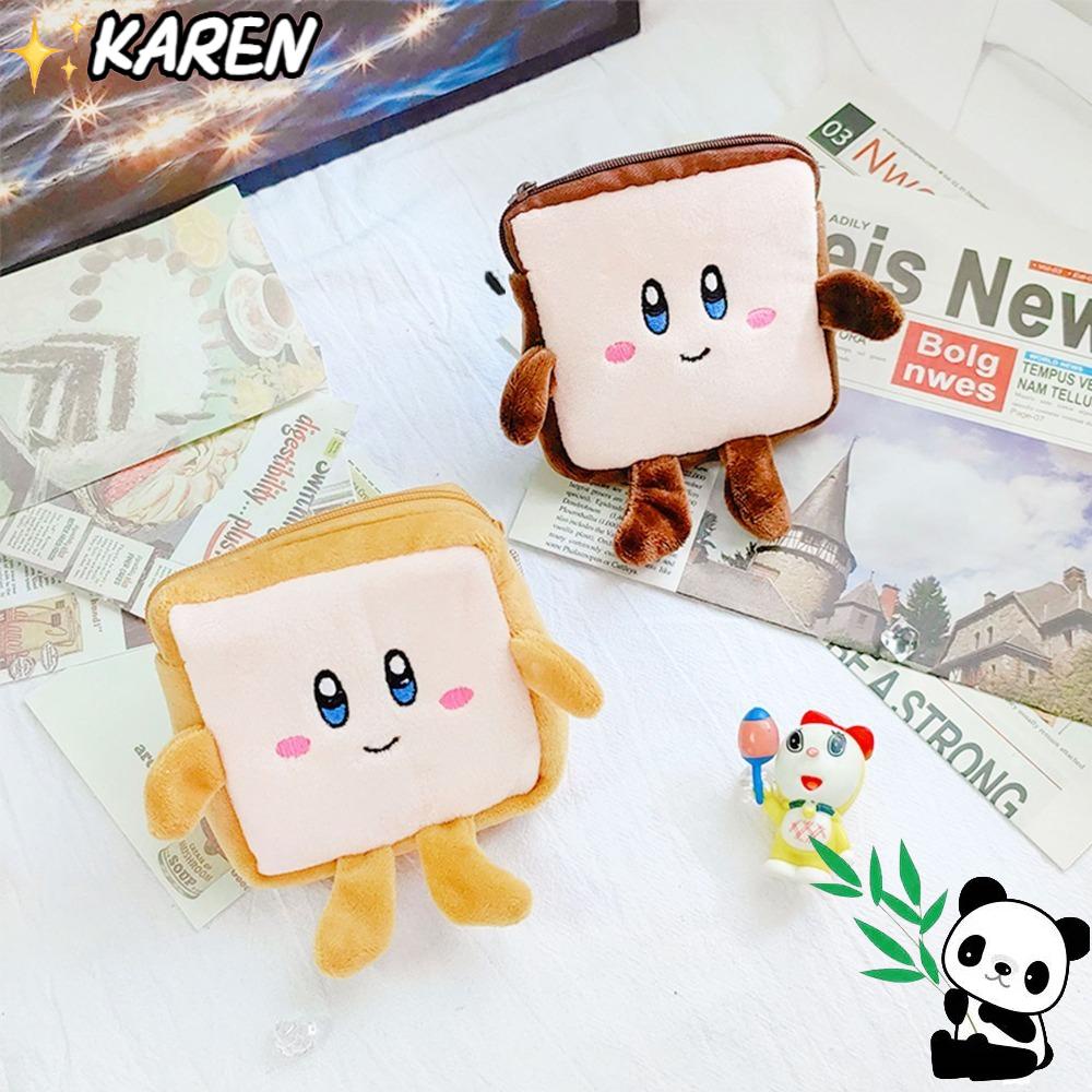 Ví Đựng Tiền Mini Hình Bánh Mì Sandwich Nhồi Bông Dễ Thương