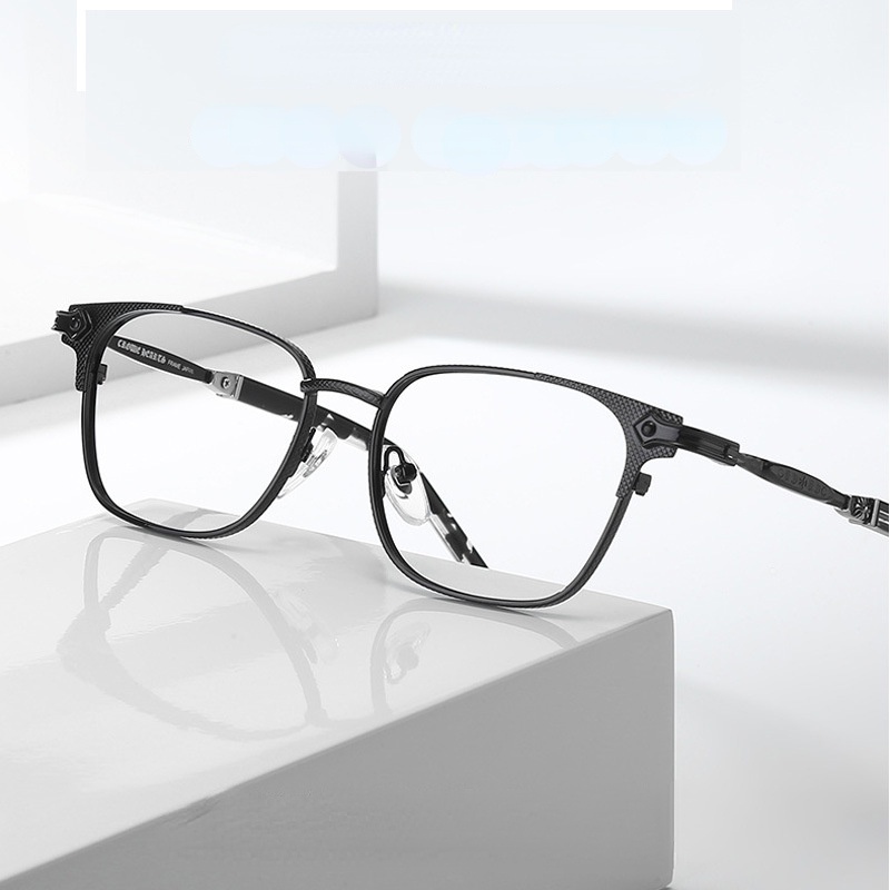 [-0°~-600°Mắt Kính Chống Ánh Sáng Xanh / Bức Xạ Bằng Kim Loại Cổ Điển Cho Nam Và Nữ