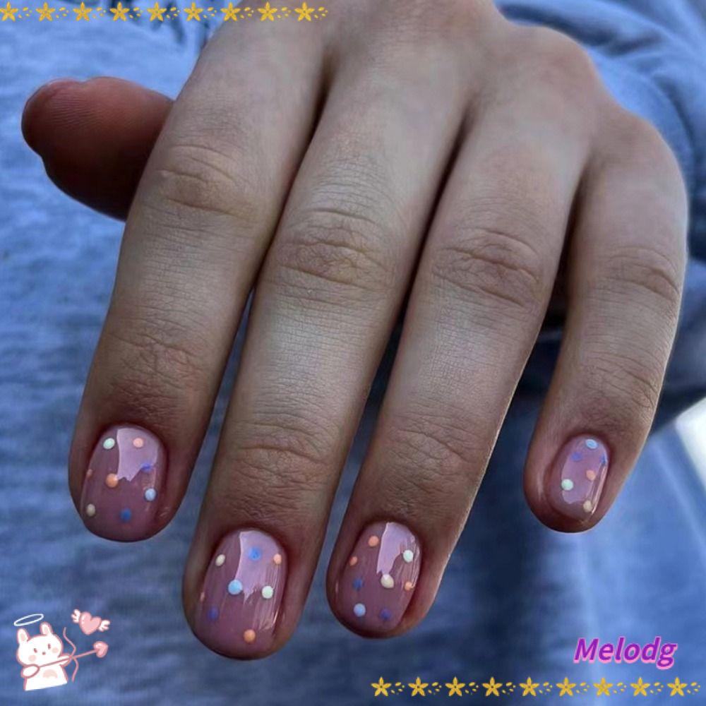 Set 24 Móng Tay Giả Kiểu Pháp DIY