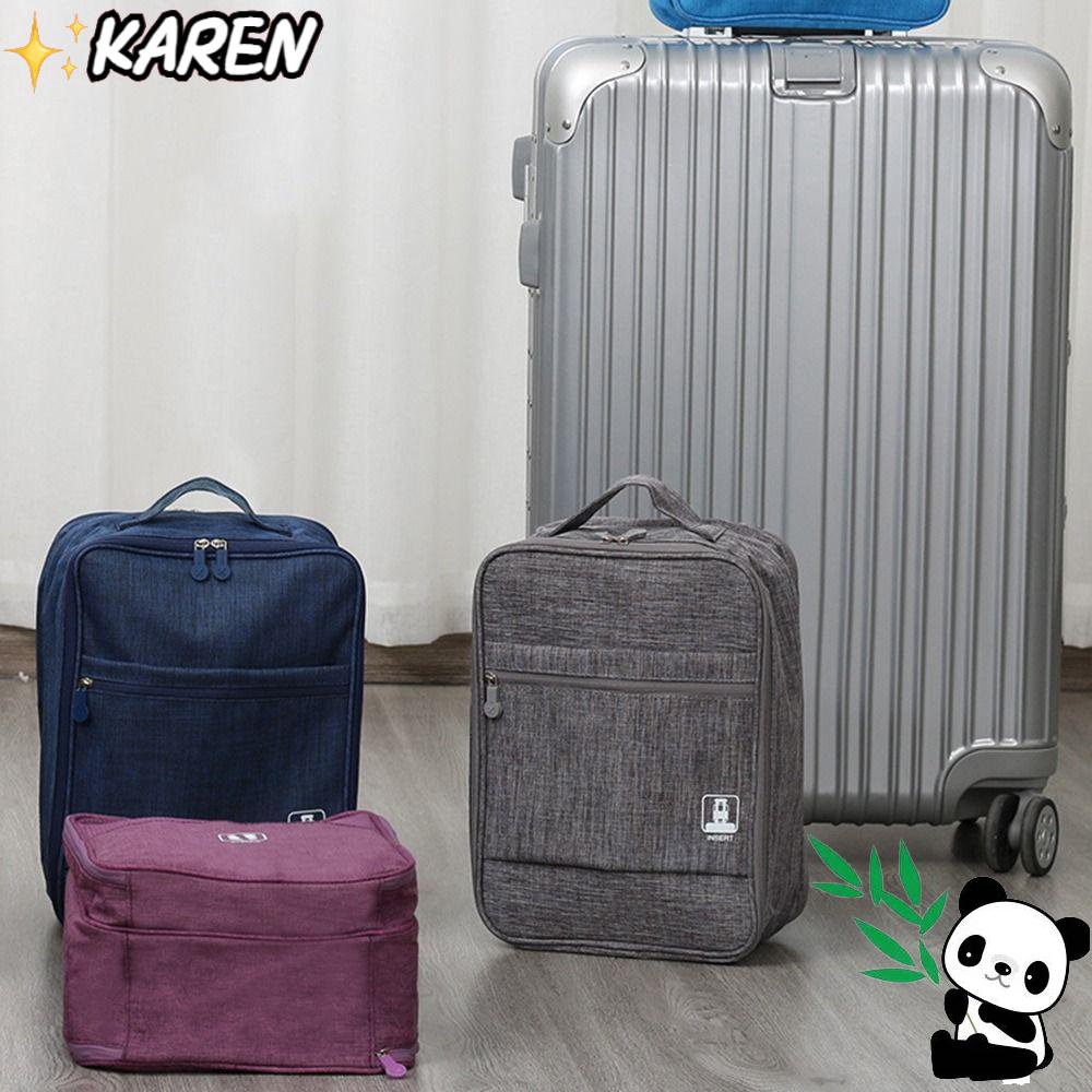 Túi Đựng Giày Có Khóa Kéo Thiết Kế Nhỏ Gọn Kèm Tay Cầm Tiện Dụng Mang Theo Du Lịch