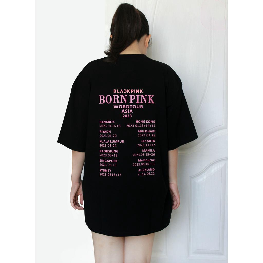 Áo thun BORN PINK TOUR cao cấp Form rộng Unisex, BlackPink