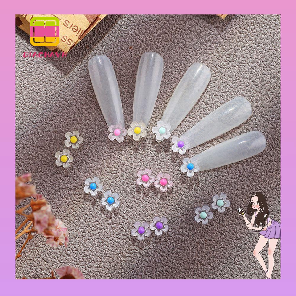 Set 30 Phụ Kiện Trang Trí Móng Tay 3D Diy Trong Suốt Dễ Thương