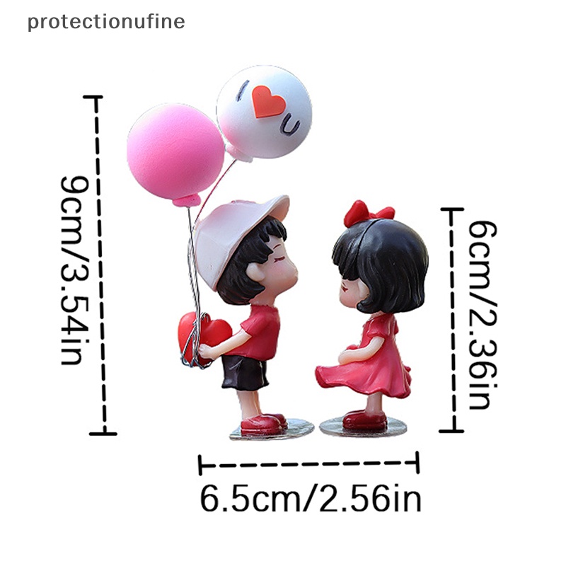 Đồ trang trí Nhân Vật Cặp Đôi Hôn Bong Bóng Dễ Thương PR3VN Dùng Trang Trí Xe Hơi