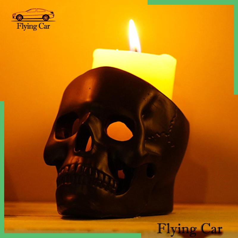 Giá Đỡ Nến Hình Đầu Lâu Bằng Nhựa Resin Để Bàn Trang Trí