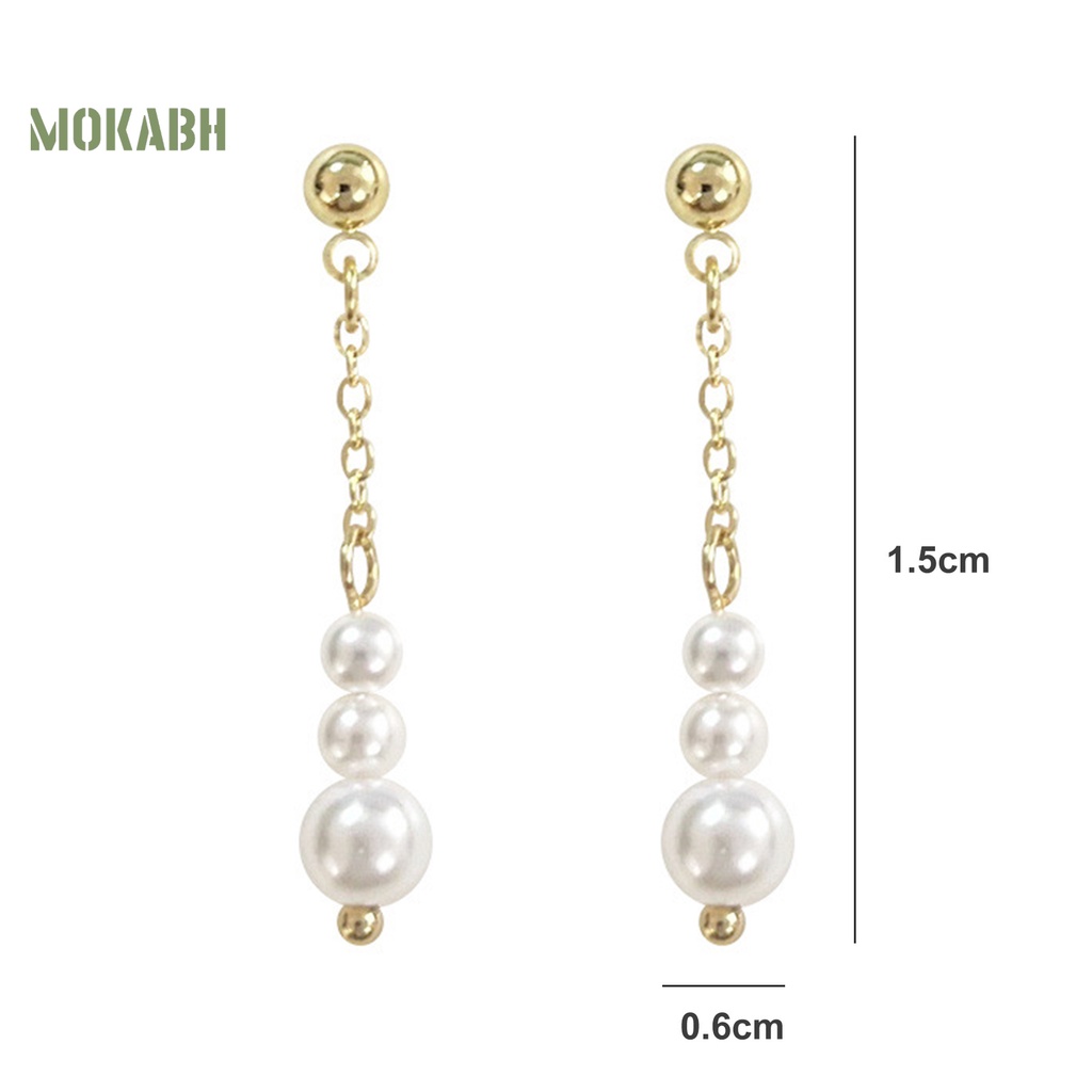 1 Đôi Bông Tai Ngọc Trai Giả Thời Trang Sang Trọng