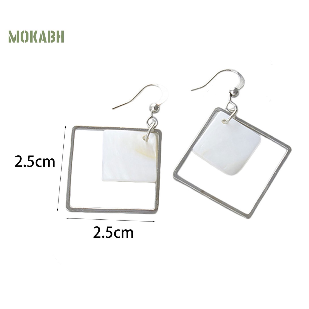 1 Cặp Bông Tai Dáng Dài Hình Vỏ Sò Thời Trang Thanh Lịch Thoải Mái