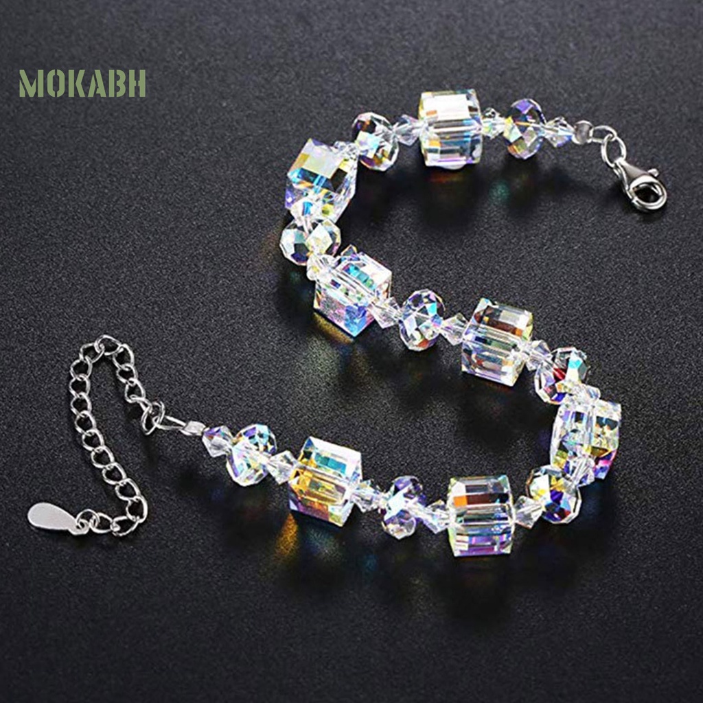 Vòng Tay Mở Rộng Đính Đá Pha Lê Nhân Tạo Có Thể Điều Chỉnh Được