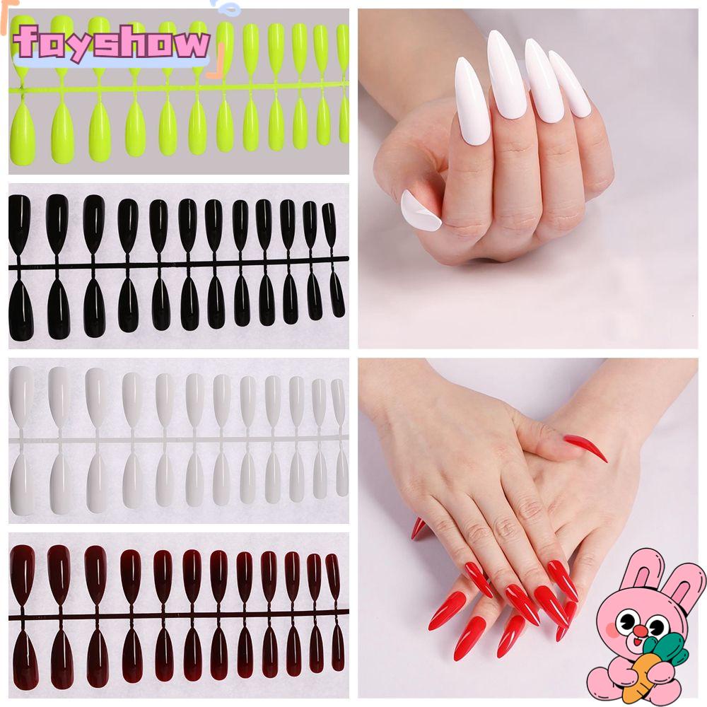 Bộ 24 Móng Tay Giả Dáng Dài Che Phủ Toàn Diện Dễ Sử Dụng