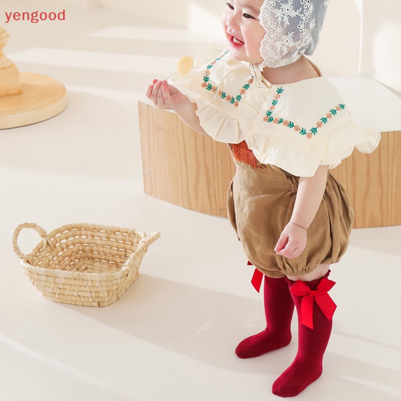 1 Đôi Tất Cotton Mềm Đính Nơ Xinh Xắn Cho Bé Gái