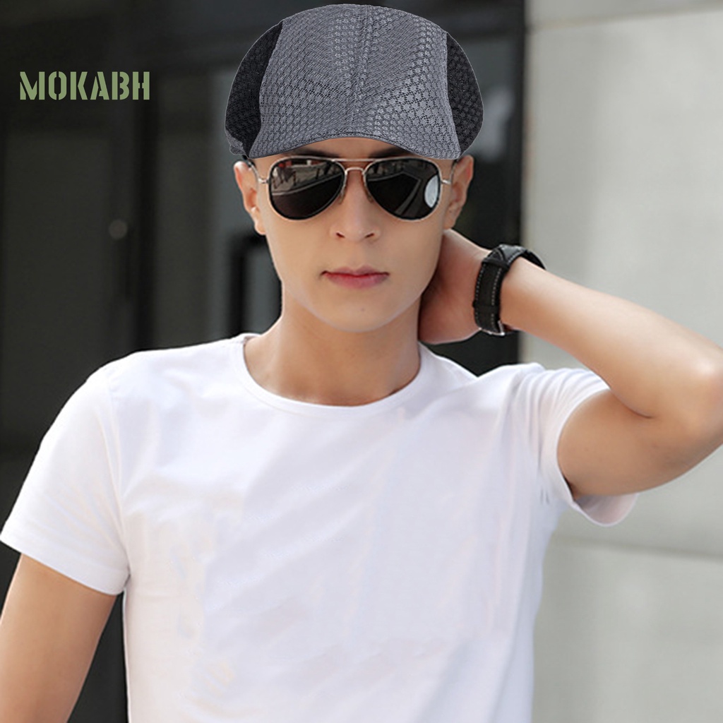 [Mok] Mũ Nồi Chống Nắng Mềm Mỏng Thoáng Khí Màu Tương Phản Có Thể Giặt Được Cho Nam Giới