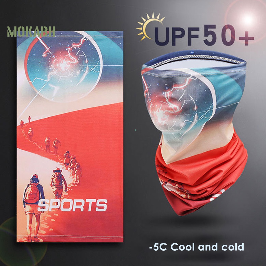 [Mok Abh] Tấm Che Nắng Bằng Lụa Lạnh Độ Co Giãn Cao Nhanh Khô Chống Nắng Mùa Hè Bảo Vệ Khi Đi Xe Đạp Thể