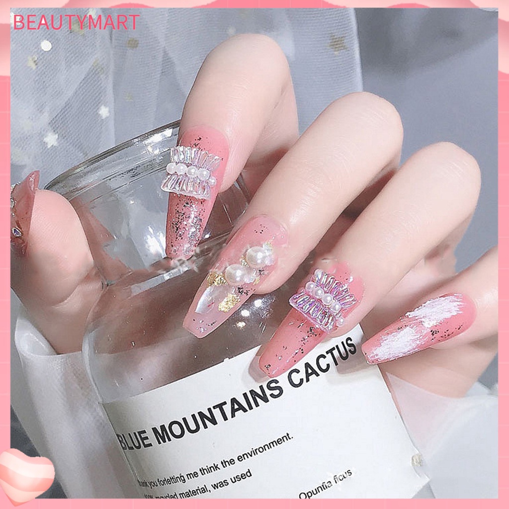 1 Túi Phụ Kiện Trang Trí Móng Tay Tạo Hiệu Ứng Hình Nơ Lấp Lánh Dễ Sử Dụng DIY