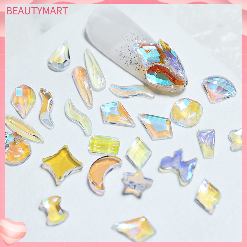 Set 100 Phụ Kiện Trang Trí Móng Tay Nghệ Thuật Nhiều Màu Sắc Không Phai