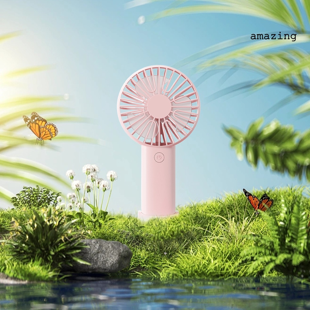 1 Bộ Quạt Cầm Tay 3 Tốc Độ Không Ồn Với Đế Sạc USB Có Thể Tháo Rời Cho Điện Thoại