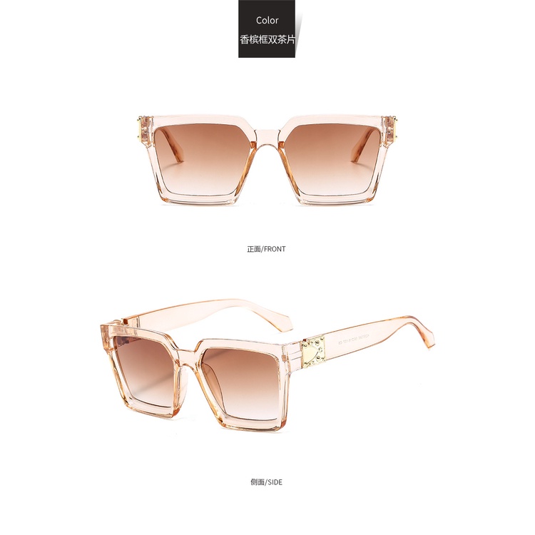 Kính Mát Gọng Vuông Lớn Phong Cách Âu Mỹ Thời Trang Cho Nữ