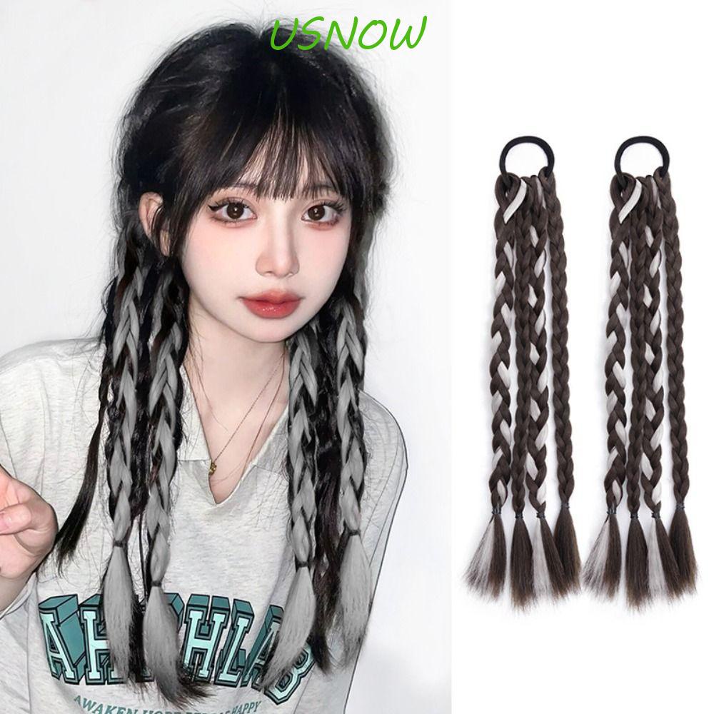 Tóc Giả Thắt Bím Đuôi Ngựa Co Giãn Chịu Nhiệt Thời Trang Cho Nữ