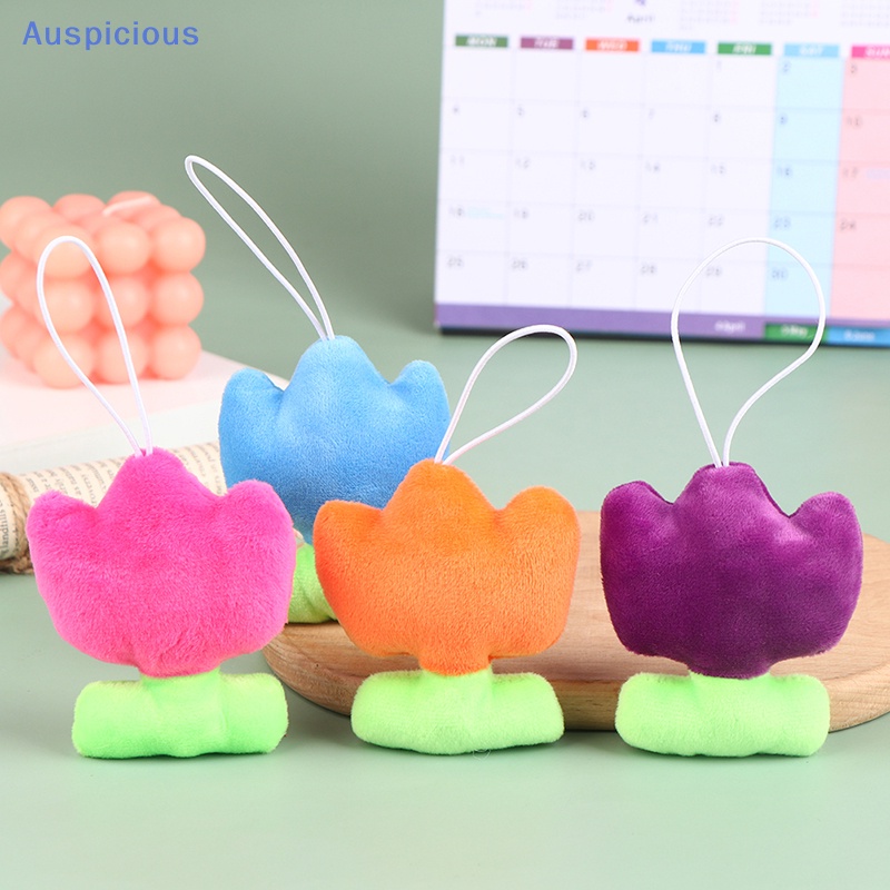 Búp Bê Nhồi Bông Hình Hoa Tulip 8cm Mềm Mại Treo Móc Khóa / Ba Lô / Túi Xách Trang Trí Xe Hơi