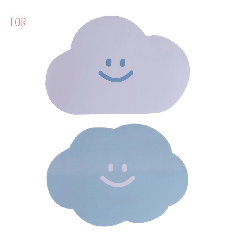 Tấm Lót Chuột Mini Chống Thấm Nước Họa Tiết Đám Mây Mặt Cười Màu Trơn Đơn Giản