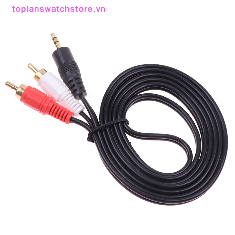 Dây Cáp Âm Thanh / Video 2RCA Chuyển Đổi Giắc Cắm 3.5mm Sang 2 Cổng Aux Cho PC DVD TV VCR