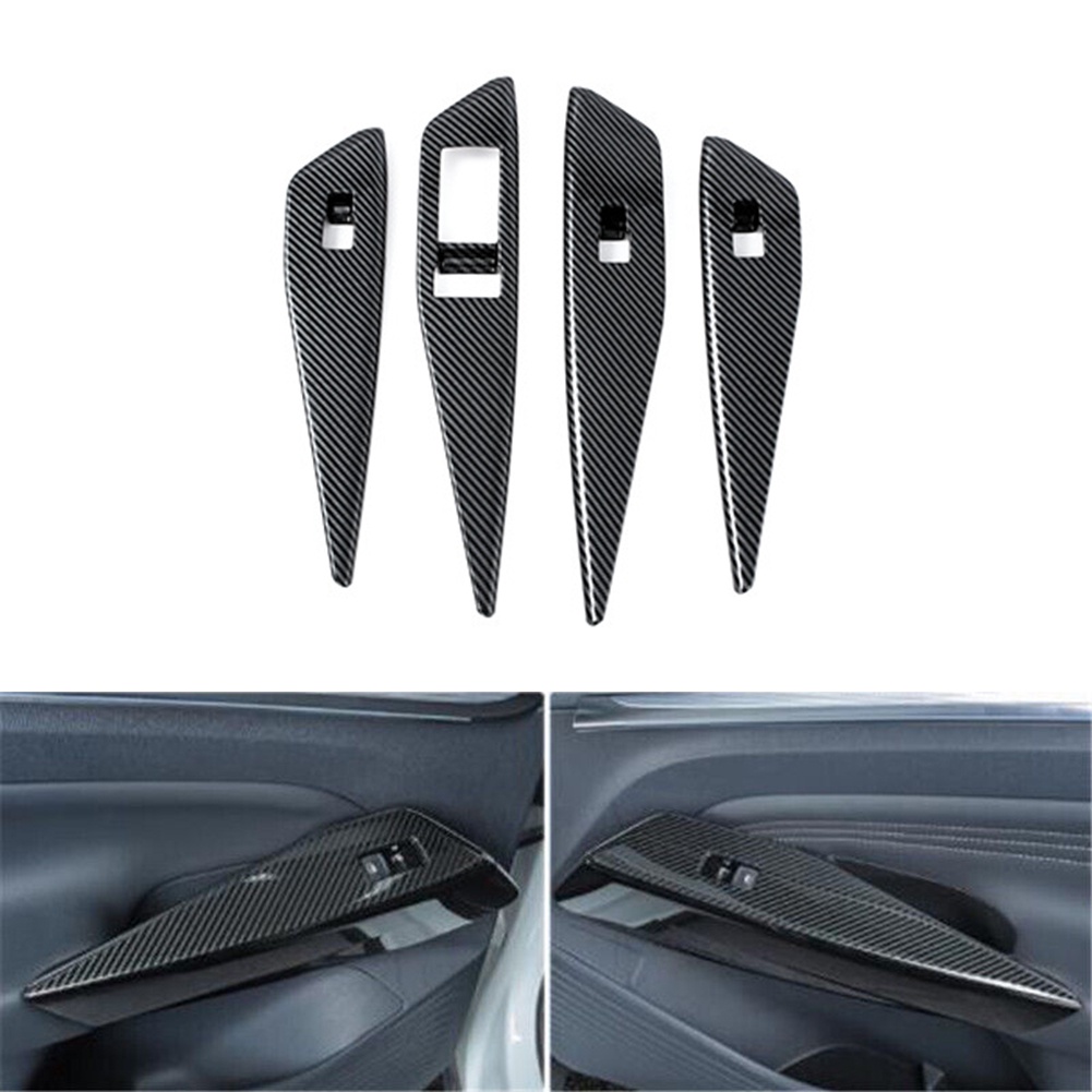 Viền Sợi Carbon Bảo Vệ Bảng Điều Khiển Nâng Xe Hơi ID4 2021 23