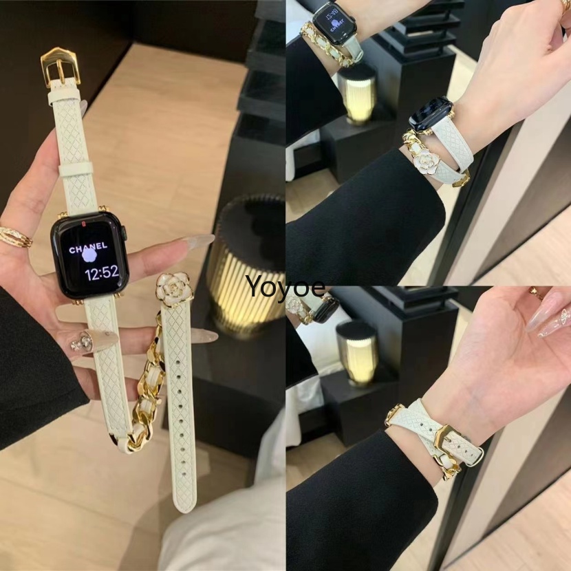 Dây Đeo Bằng Da 49mm / 45mm 44 / 42 mm 41mm 40mm 38mm 8 49mm Ultra Se 7 5 3 6 2 1 Cho Đồng Hồ iWatch