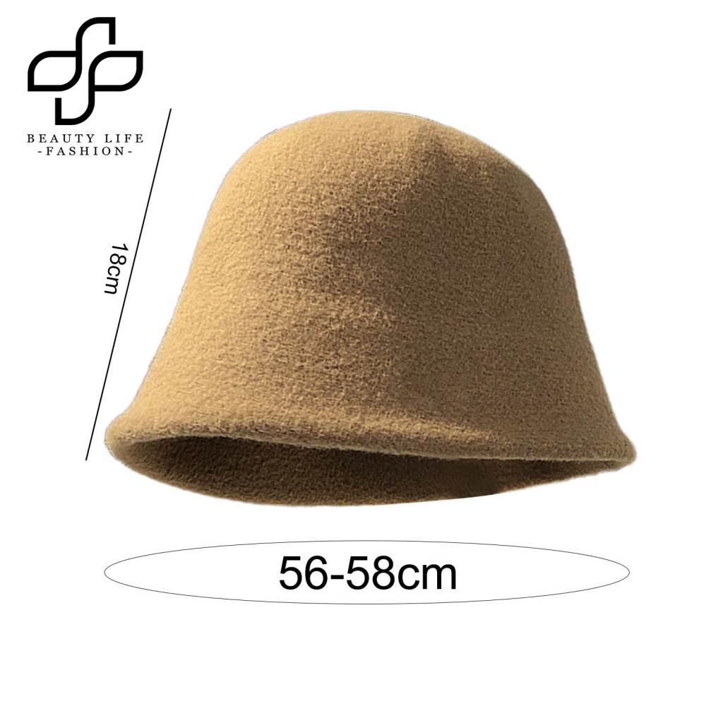 Nón Vành Tròn Đan Len Dày Dặn Ấm Áp Thời Trang Mùa Đông Cho Nữ