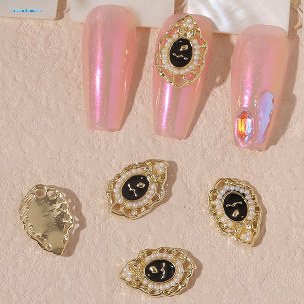 Túi Đựng Đồ Dùng Cao Cấp Tiện Dụng| Set 10 Phụ Kiện Trang Trí Móng Tay Nghệ Thuật Ba Chiều Bóng Cao Bằng Hợp Kim Hình Nơ Hoa Trà Thơm DIY