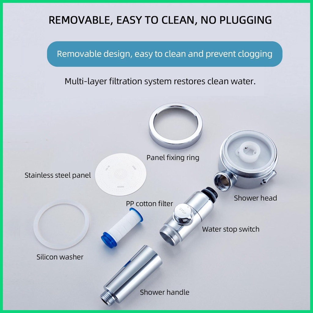 Đầu Vòi Hoa Sen Áp Suất Cao Có Bộ Lọc Nước Thông Dụng Cho jiwvn Jwvn